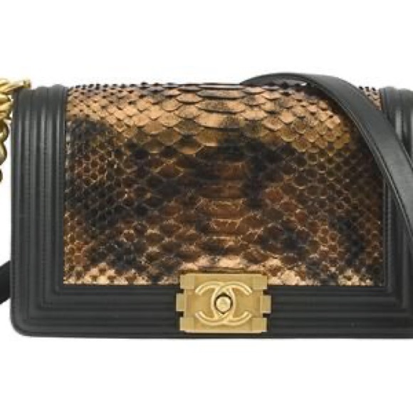 Chanel Black and Brown Crossbody Bag with Gold Hardware - Picture 1 of 9